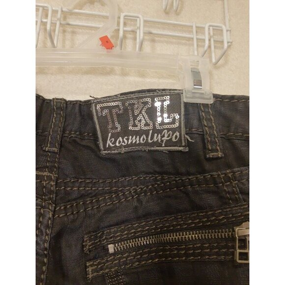 TKL Kosmo Lupo Mens Jeans Clubwear Black Sizes 30 - Picture 8 of 16